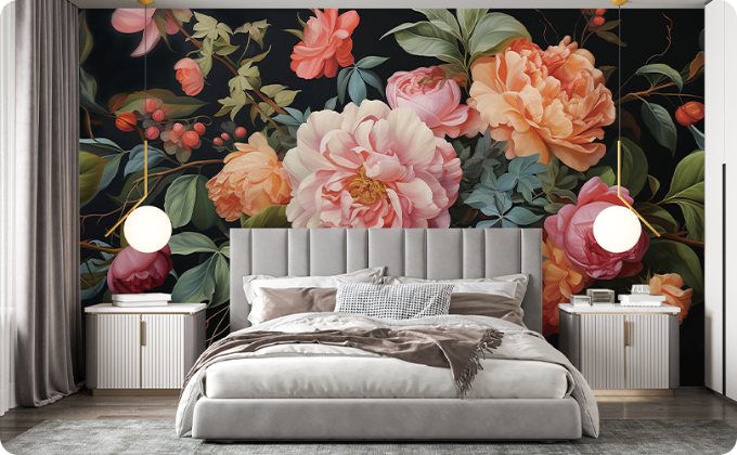 Fixed size:Floral Magnificent Years Wallpaper Mural